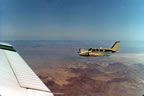 Baron 30SD in flight over northern Baja California